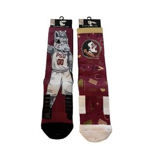 Strideline Florida State Seminoles Premium Lot of 2 Mens Socks‎ NEW